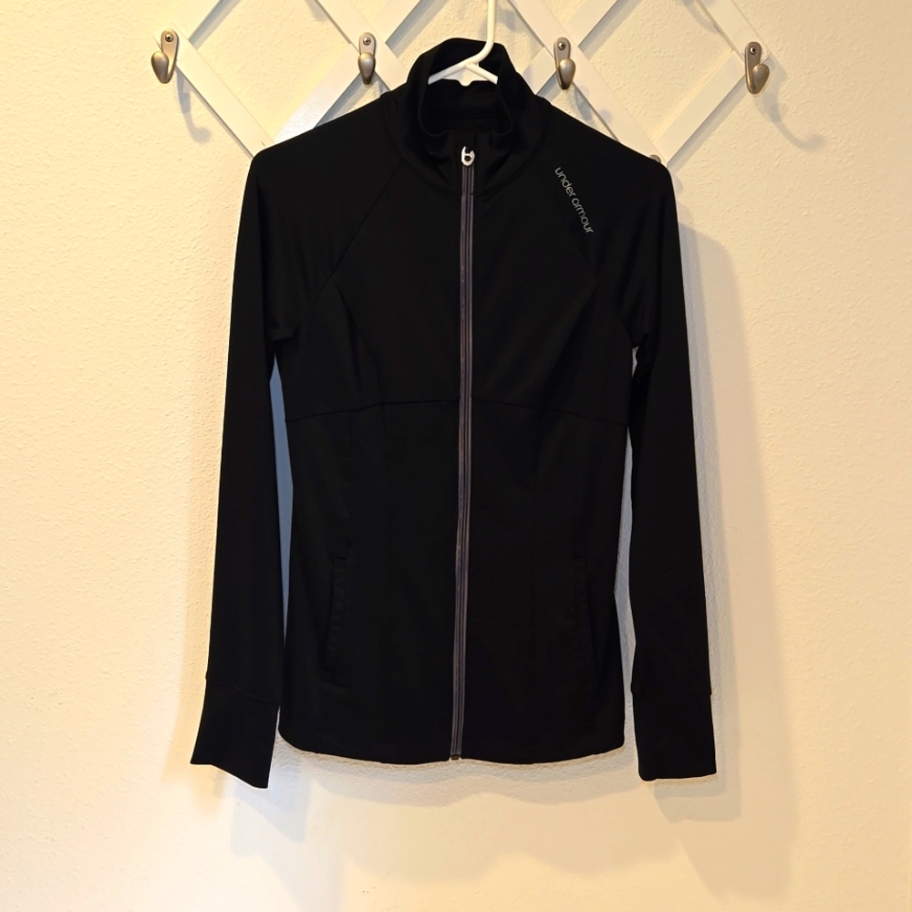 Under Armour Jacket Size Small Black Zip Up
